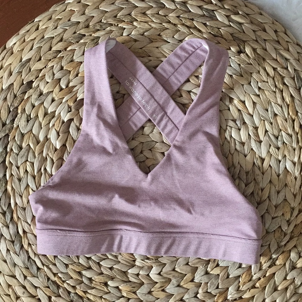 Blush Crossback Sports Bra